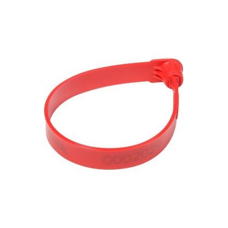 Cambridge Security Seals GEC 153; Plastic Truck Seal, 7-1/2"L, 60 Lb. Break Strength, Red, 100/Pack PTS13531